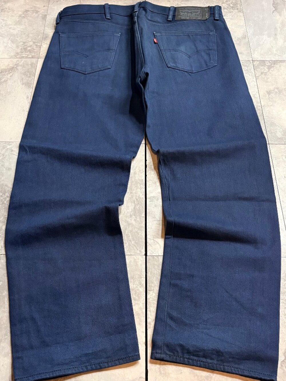 Levi's 501XX Jeans Men's 38x30 Navy Rigid Raw Denim Button Fly Y2K
